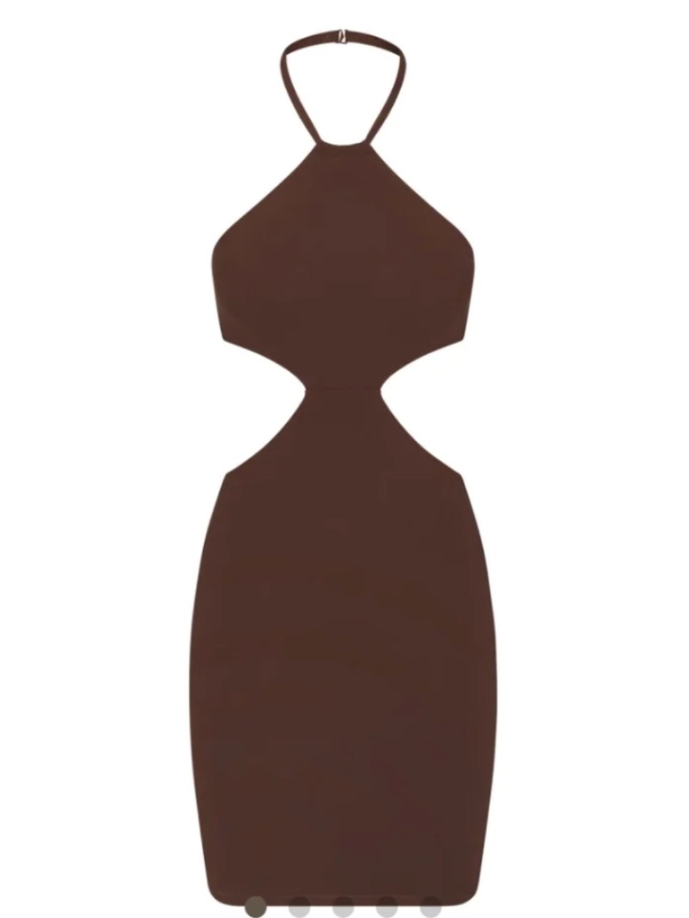 NWT SKIMS Fits Everybody Cut Out Halter Dress 
Size L 
Color: Cocoa